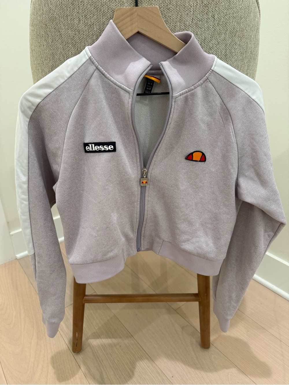 Ellesse Women’s Pinzolo Crop Track Jacket Lilac Purple Size Small